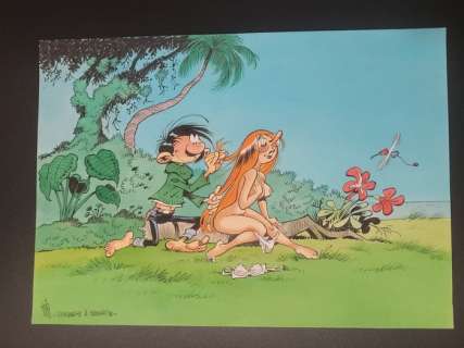 Gürsel, Gürçan | Gürsel, Gürçan - Dessin original couleur - Hommage à Franquin | Catawiki