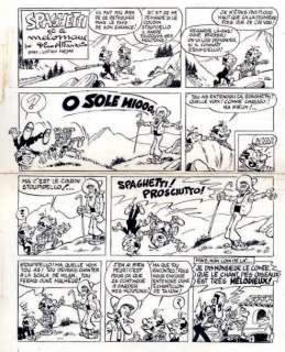 Attanasio, Dino - Spaghetti Ensemble de 5 planches originales à l‘encre de