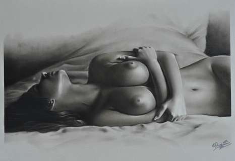 Denis Prenzel | DP - Original drawing - woman - Size: 29,7 x 42 cm. - (2022) | Catawiki