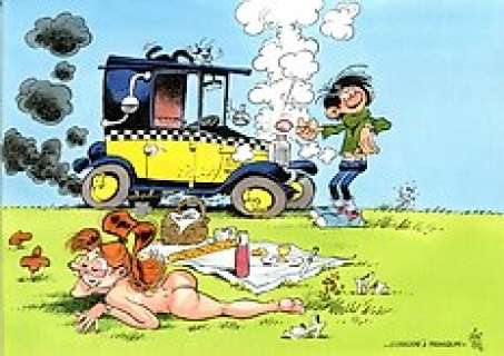 Gürsel, Gürçan | Gürsel, Gürçan - Originele tekening in kleur - Hommage à Franquin - (2022) | Catawiki