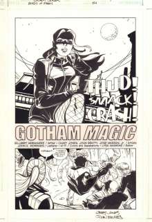 John Beatty | Birds of Prey #54 P.1 - Black Canary & Nightwing ’Gotham Magic’ Title Splash - 2003 Signed | Anthony’s Comic Book Art