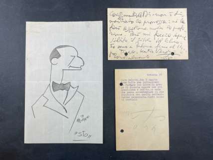 Mondaini, Sto (Sergio Tofano) | Sto - Ritratto dell’Artista Mondaini - Page volante - Exemplaire unique - (1929) | Catawiki