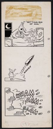 Original Art from Sad Sack and the Sarge #75 (1969) Partial Page Strip ’Getting Rid of HIm’ | mycomicshop.com
