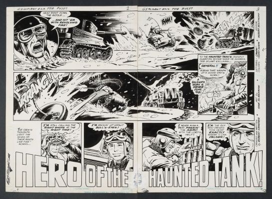 Sam Glanzman | Original Art from GI Combat #256 (1983) Pages 2-3 Pencils and Inks by Sam Glanzman | mycomicshop.com (Buy It Now)