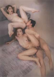 Calas, J.M. | Jean Michel Calas - Dessin original en couleur - Porno art - Format dessin: 21 x 29,7 cm. - (2022) | Catawiki