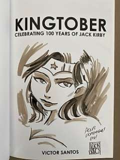 Santos, Victor - Kingtober - celebrating 100 years of Jack Kirby - sketchbook + dédicace pleine page Victor Santos - Broché - EO - (2017)