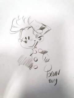 Yoann | Spirou et Fantasio - Dessin original de Spirou (par Yoann) - Page volante - (2019) | Catawiki