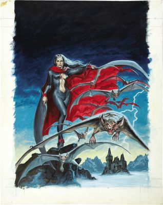 Trade Only | EARL NOREM MARVEL PREVIEW #12 COVER PAINTING LILITH LARGE ART | Black Line Fever