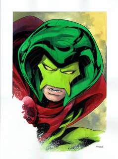 Mike McKone - cobra watercolor bust marvel king cobra serpent society