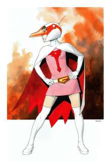 Mike McKone - jun the swan princess watercolor pinup gatchaman battle of the planets