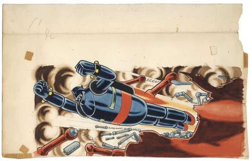Mitsuteru Yokoyama Hand-Drawn Color Manuscript "Tetsujin 28" | Mandarake (Big Web)