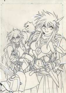 Johji Manabe Hand-Drawn Illustration "Dracoon Dragon Princess Soldier" | Mandarake (Big Web)