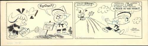 Deitch- "Mistle Toe" Original Daily Strip Art- (4/09/56) | Russ Cochran