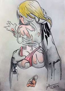 Alvin Silvrants | Mickey Takes Her The Milky Way - Original drawing in colour by Alvin Silvrants | Catawiki