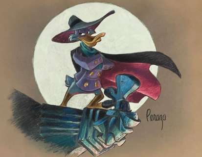 Mike Peraza | Original pastel by Mike Peraza - Defender of Duckburg - 42 x 55 cm - EO - (2020) | Catawiki