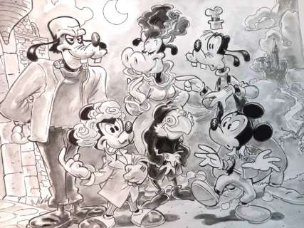 Alessandro Gottardo | Mickey Mouse - "Mickenstein Junior" - Signed Original Drawing by Alessandro Gottardo - (2023) | Catawiki