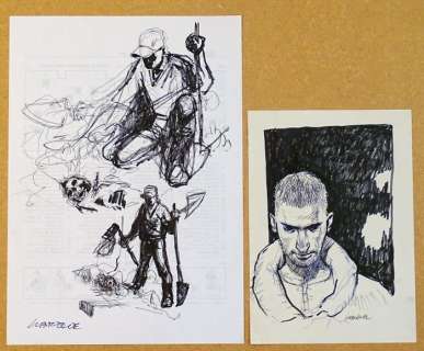 Tanino Liberatore | Tanino Liberatore - 2x Dessin original Signée - Page volante | Catawiki