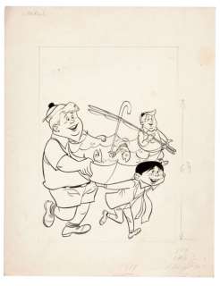 â€œLITTLE RASCALSâ€ ORIGINAL COMIC BOOK COVER ART FOR FOUR COLOR #1174. | Hake’s