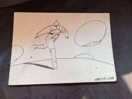 Moebius | Moebius - Original hand drawing gift to a fan by Moebius - (1998) | Catawiki