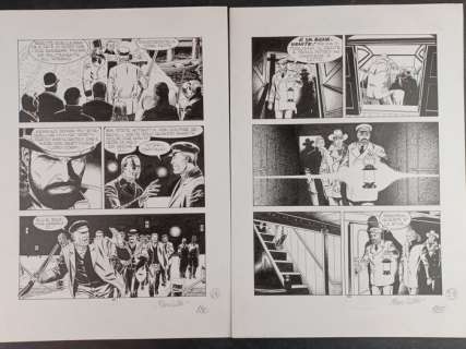 Boselli, Civitelli | Tex Gigante n. 415 - Boselli, Civitelli - 2x Tavole Originali "Missione a Boston " - Firmate - Page volante - Exemplaire unique - (1995) | Catawiki