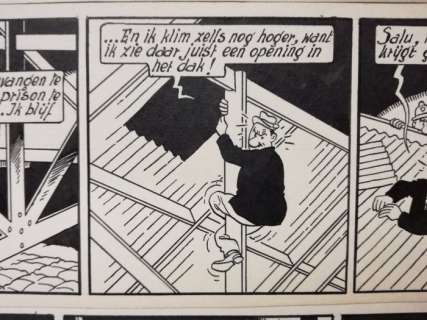 De Moor, Bob - Nonkel Zigomar, Snoe En Snolleke | De Moor, Bob - Nonkel Zigomar, Snoe en Snolleke - originele pagina (stroken 93 -96) - De Schat Van Baekelandt - (1952) | Catawiki