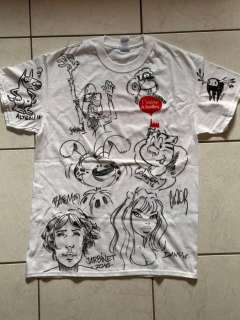 Dany / Batem / Yoann / Plessix / Divers Auteurs | Dany / Batem / Yoann / Plessix / divers auteurs - 17x Dessin original dédicacé sur polo - (2016) | Catawiki