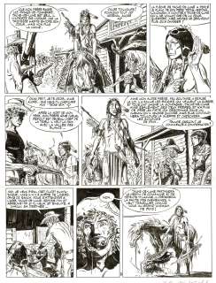 Hermann | Comanche, Les guerriers du désespoir, planche originale à l’encre de chine pour cet album paru en 1973 au Lombard. | Septimus