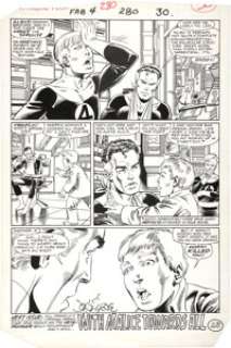 John Byrne and Jerry Ordway Fantastic Four #280 page 30 Original Art (Marvel, 1985). Franklin Richards tells -