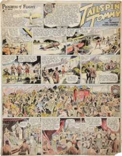 Hal Forrest Tailspin Tommy Hand-Colored Sunday Comic Strip Original Art dated 3-22-31 (Bell Syndicate, 1931). - | Heritage