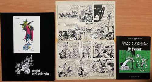 Brugman, Gideon | Brugman, Gideon - Originele pagina + luxe album + prent - Ambrosius De Vampier - (1970/2014) | Catawiki