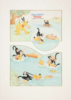 Hank Porter Lend a Paw Illustration Original Art (Good Housekeeping, 1941). Pluto gets more than he bargained -