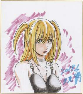 Masaru Kitao Hand-Drawn Color Shikishi "DEATH NOTE" Amane Misuna | Mandarake (Big Web)