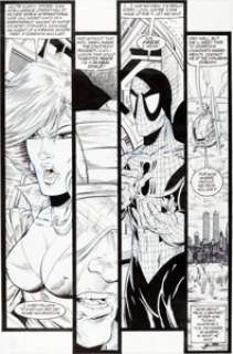 Todd McFarlane The Amazing Spider-Man #320 Page 29 Original Art (Marvel, 1989). Silver Sable guest-stars in panel one -