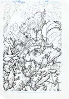 Carlos D‘Anda and Cully Hamner Thundercats Hammerhand‘s Revenge #5A Cover and Complete 22-Page Story Original Art -