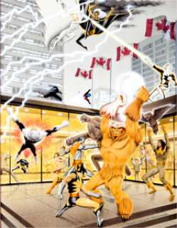 Steve Fastner and Rich Larson X-Men Portfolio Set Two Mutants of Canada Unite! Featuring Alpha Flight -