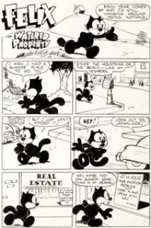 Joe Oriolo (attributed) Felix the Cat #60 Complete 8-Page Story "Watered Property" Original Art -