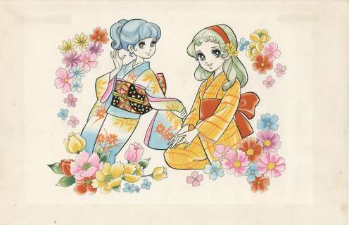 girl cartoon color illustration | Mandarake (Big Web)