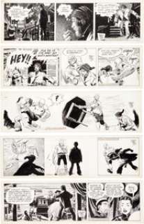 Warren Tufts Casey Ruggles Daily Comic Strip Original Art Group (United Feature Syndicate, 1952). Group of five -