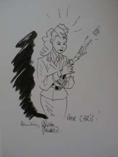 Schwartz, Olivier | Robbedoes door... 5 - Piccolo in veldgroen - Met originele tekening door Olivier Schwartz - Broché - Réédition - (2015) | Catawiki