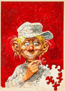 Jack Davis Cracked #12 Cover Painting Original Art (Major Publications, 1960). Sylvester P. Smythe is -