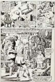 Bernie Wrightson Swamp Thing #6 "A Clockwork Horror" Page 6 Original Art (DC, 1973). Abigail leads - | Heritage