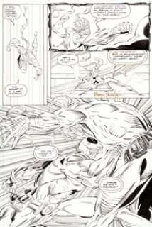 Mark Pacella and Dan Panosian X-Force #11 Page 8 Original Art (Marvel, 1992). Deadpool and Shatterstar trade -