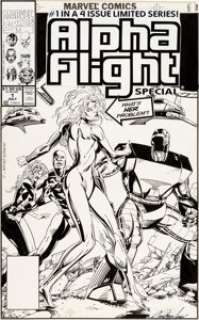 Jackson Guice Alpha Flight #97 Cover Original Art (Marvel, 1991). Oh, it‘s Her. No, really, that‘s her -