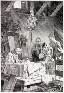 Bernie Wrightson Frankenstein Page 154 Illustration Original Art (1976). "I entered the room where -