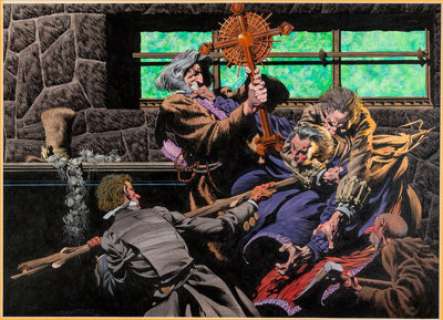 Bernie Wrightson Horror and Fantasy Series #9 "Taking No Chances" Painting Original Art (Christopher - | Heritage