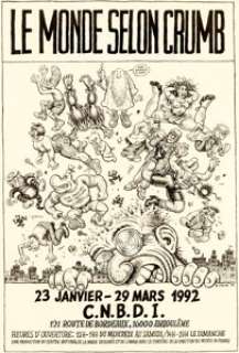 Robert Crumb Le Monde Selon Crumb [The World According To Crumb] Promotion Poster Original Art (C.N.B.D.I., - | Heritage