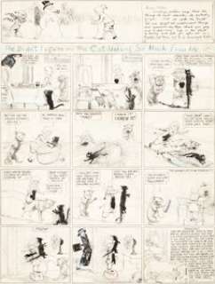 R.F. Outcault Buster Brown Sunday Comic Strip Original Art (New York Herald, 1900s). A monumental example, - | Heritage