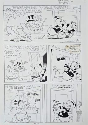Tavola originale Massimo De Vita Topolino # 862 pg. 10 “Paperino e la botte di Diogene” | Venere Comic Art