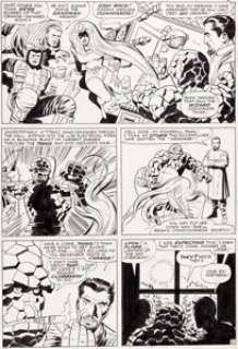Jack Kirby and Vince Colletta Fantastic Four #41 Page 11 Medusa and The Thing Original Art (Marvel, 1965). -