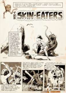 Ralph Reese Web of Horror #1 "The Skin-Eaters" Complete 4 Page Story Original Art (Major -